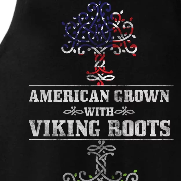 American Grown With Viking Roots Ladies Tri-Blend Wicking Tank