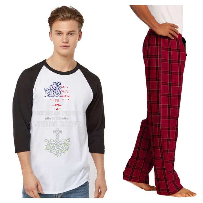 American Grown With Viking Roots Raglan Sleeve Pajama Set