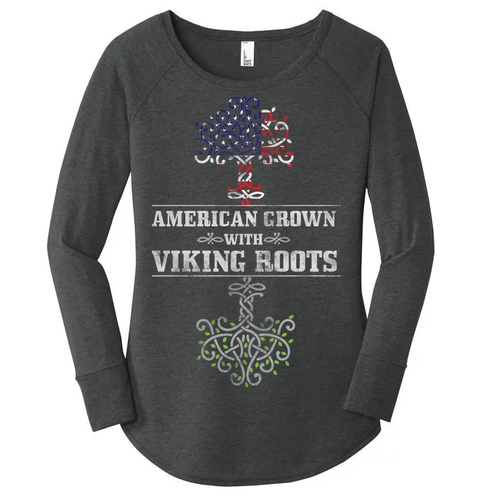 American Grown With Viking Roots Women's Perfect Tri Tunic Long Sleeve Shirt