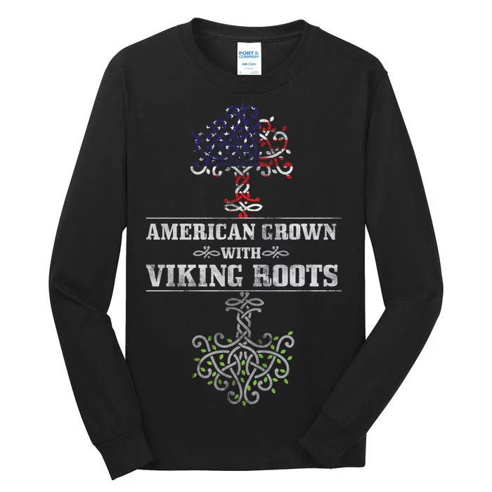 American Grown With Viking Roots Tall Long Sleeve T-Shirt