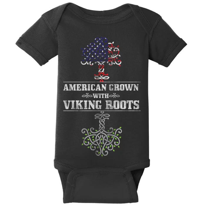 American Grown With Viking Roots Baby Bodysuit