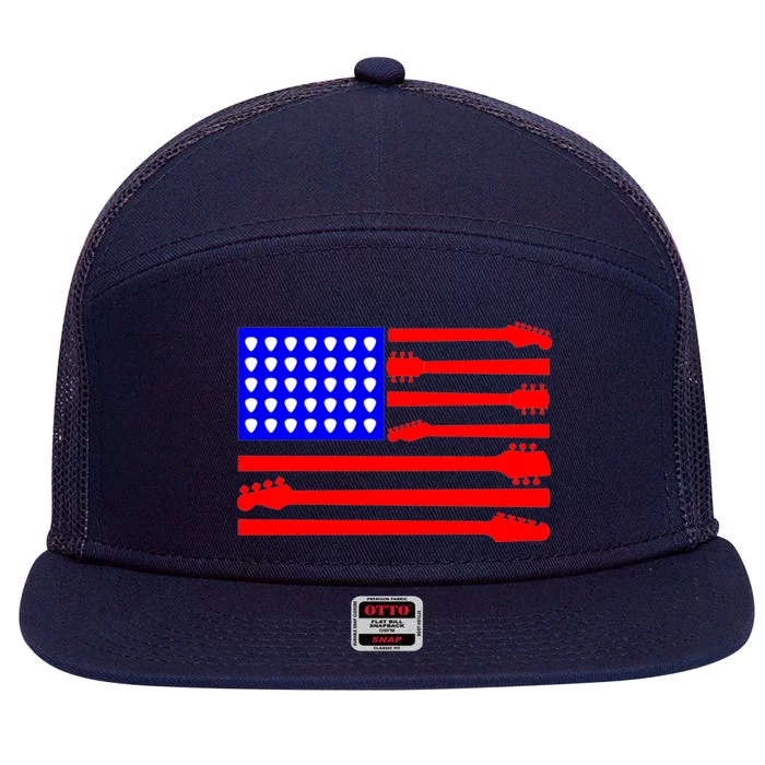 American Guitar 7 Panel Mesh Trucker Snapback Hat