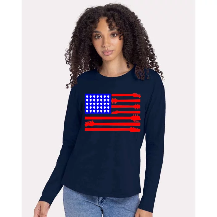 American Guitar Womens Cotton Relaxed Long Sleeve T-Shirt