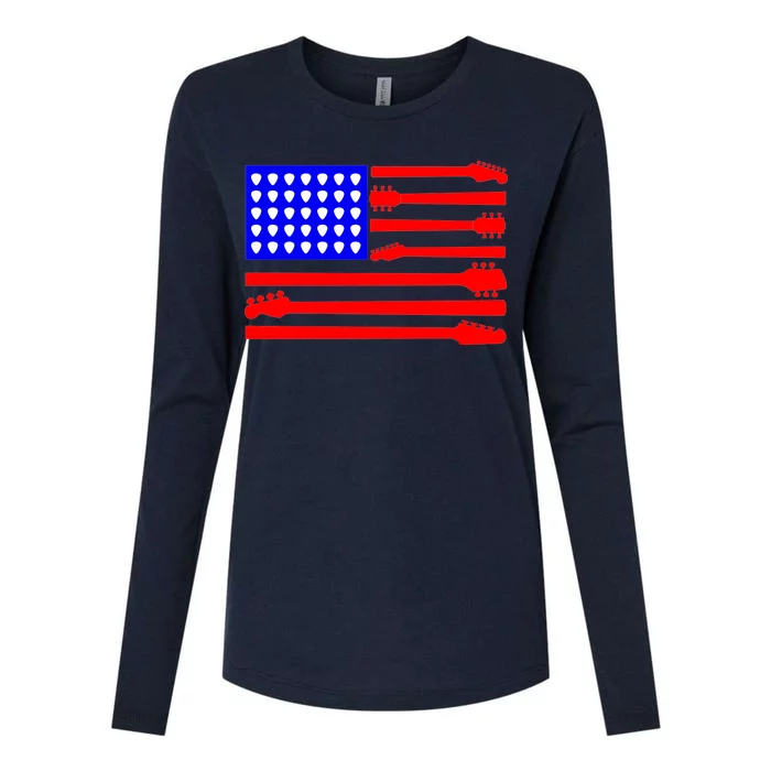 American Guitar Womens Cotton Relaxed Long Sleeve T-Shirt