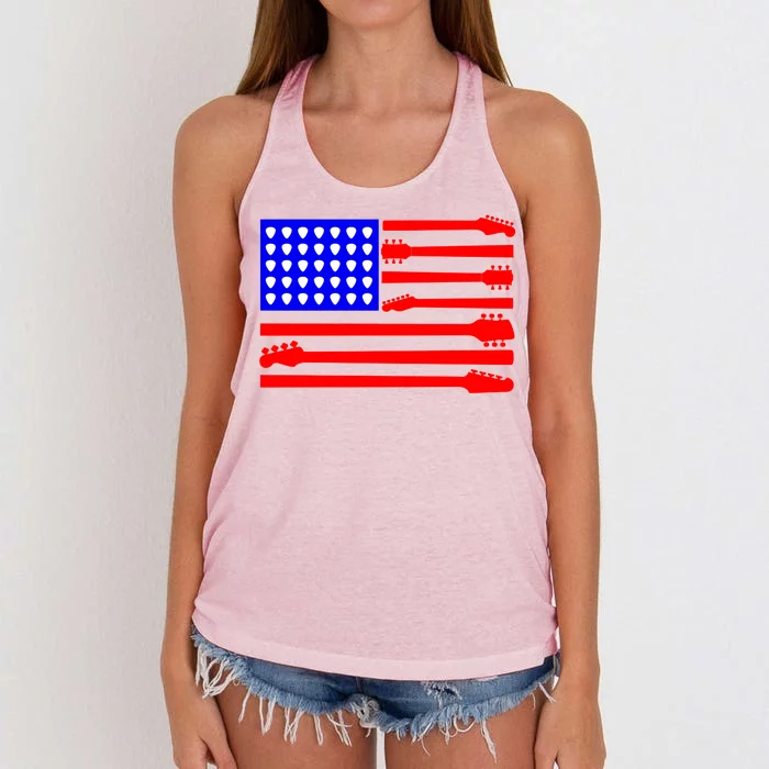 American Guitar Women's Knotted Racerback Tank