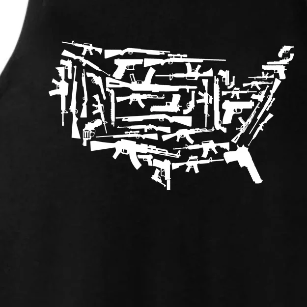 American Gun Map Ladies Tri-Blend Wicking Tank