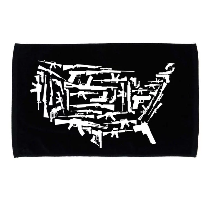 American Gun Map Microfiber Hand Towel