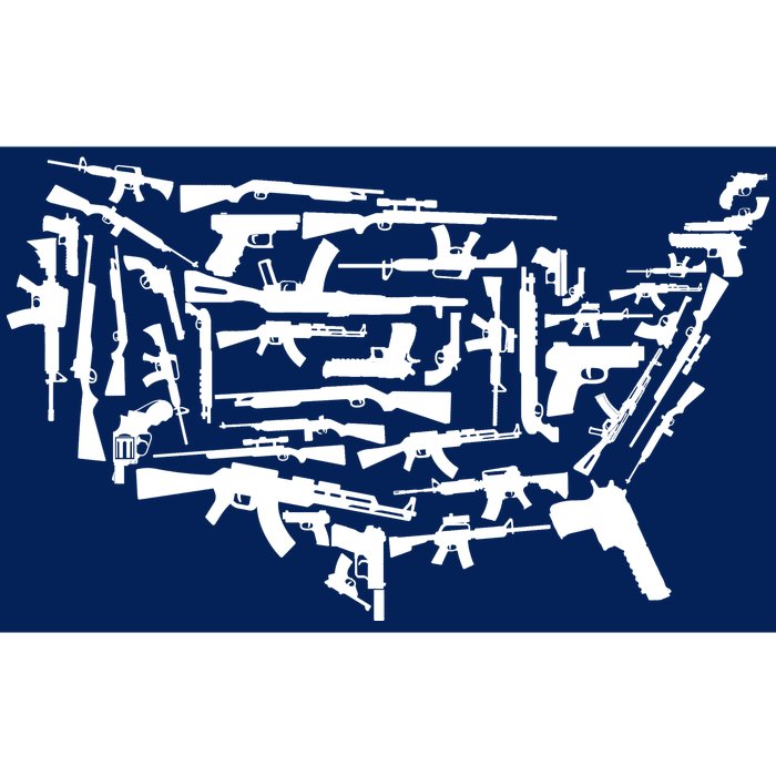 American Gun Map Bumper Sticker