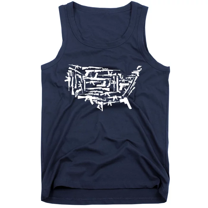 American Gun Map Tank Top