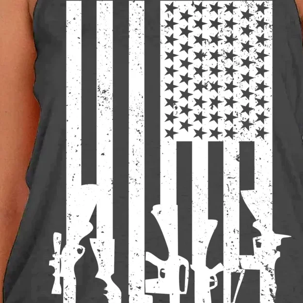 American Guns Women's Knotted Racerback Tank