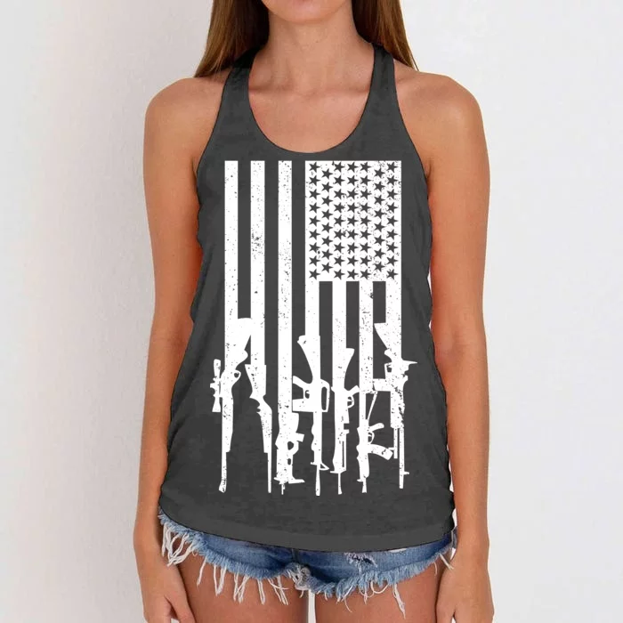 American Guns Women's Knotted Racerback Tank