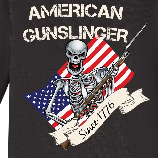 American Gunslinger Since 1776 Baby Long Sleeve Bodysuit