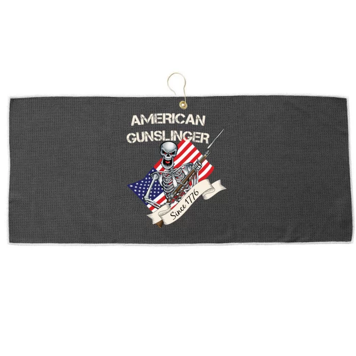 American Gunslinger Since 1776 Large Microfiber Waffle Golf Towel