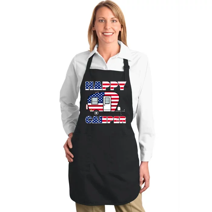 American Happy Camper USA Full-Length Apron With Pocket