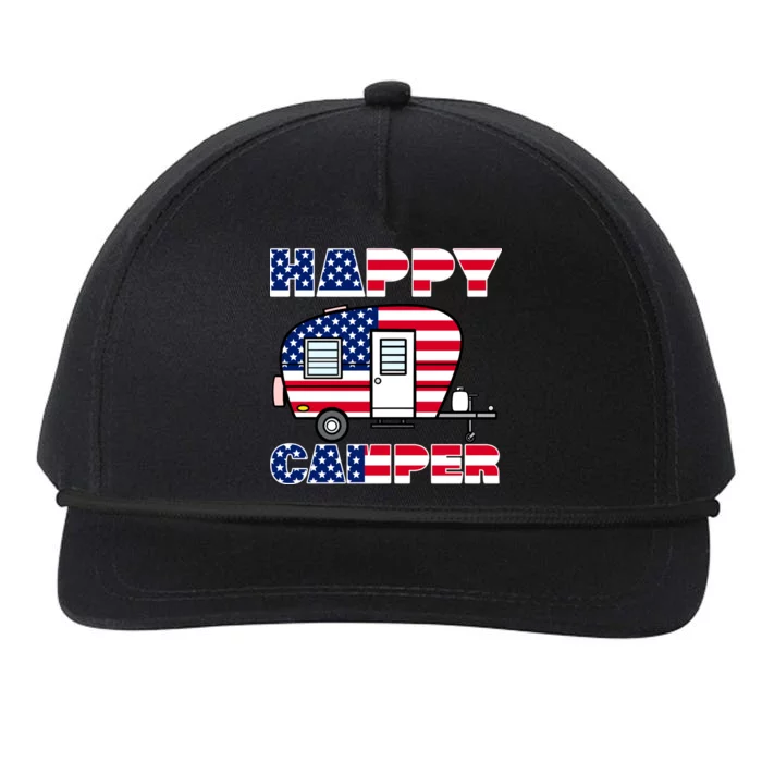 American Happy Camper USA Snapback Five-Panel Rope Hat