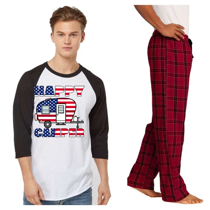 American Happy Camper USA Raglan Sleeve Pajama Set