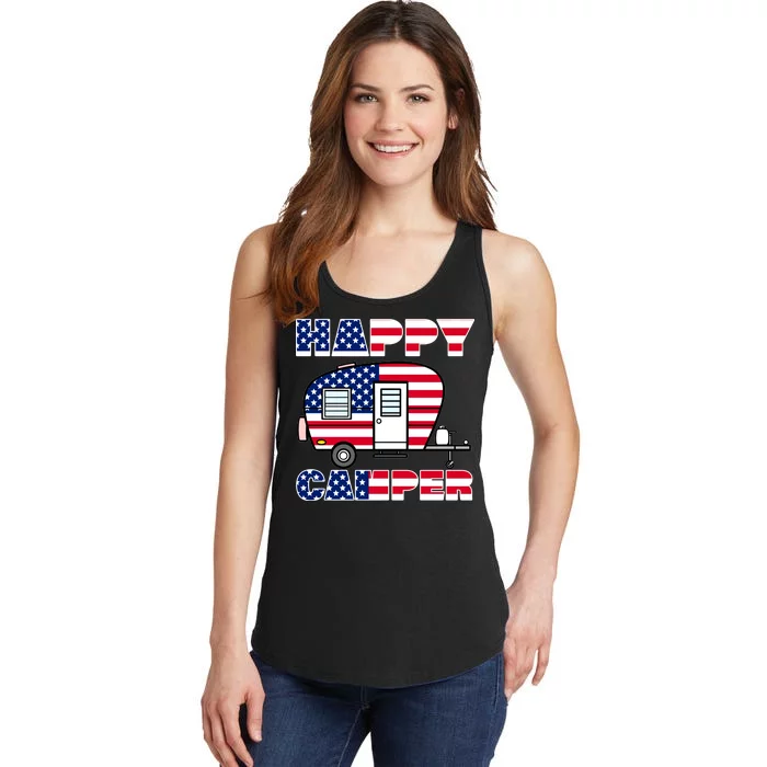 American Happy Camper USA Ladies Essential Tank