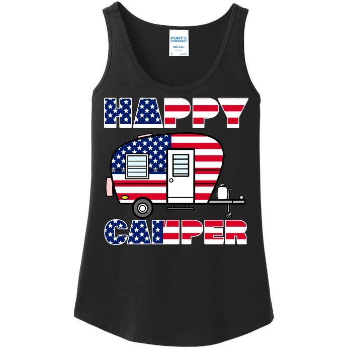 American Happy Camper USA Ladies Essential Tank