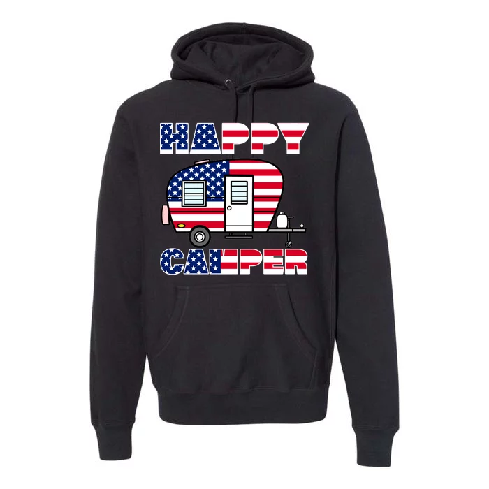 American Happy Camper USA Premium Hoodie