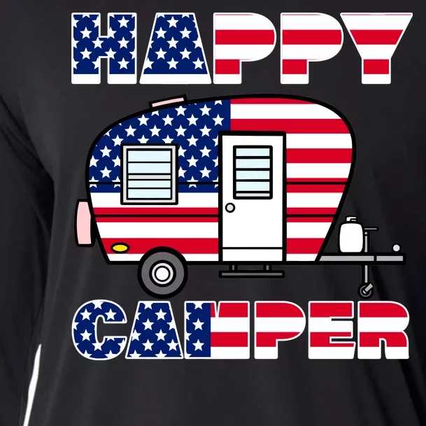 American Happy Camper USA Cooling Performance Long Sleeve Crew