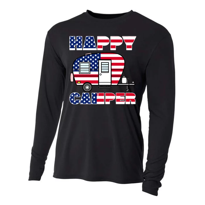 American Happy Camper USA Cooling Performance Long Sleeve Crew