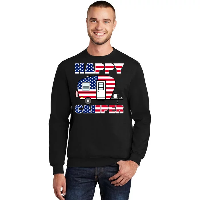 American Happy Camper USA Tall Sweatshirt