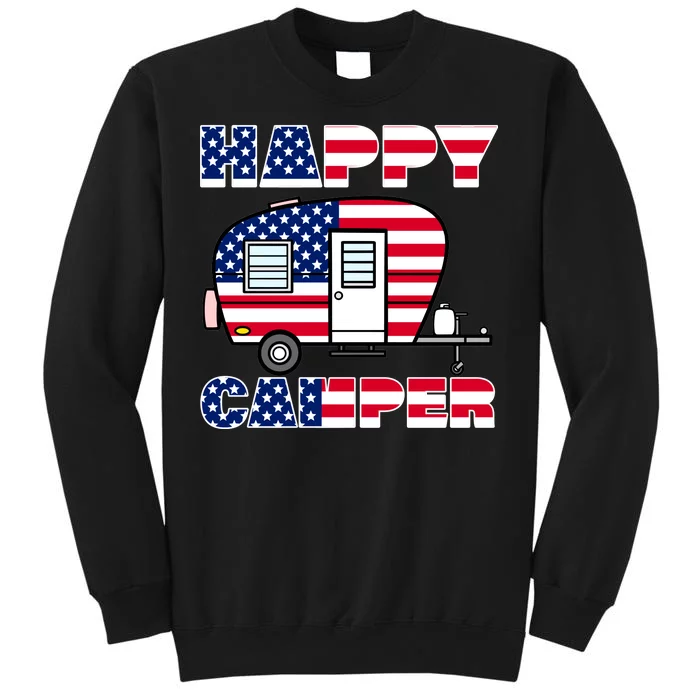 American Happy Camper USA Tall Sweatshirt