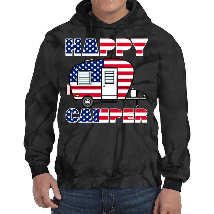 American Happy Camper USA Tie Dye Hoodie