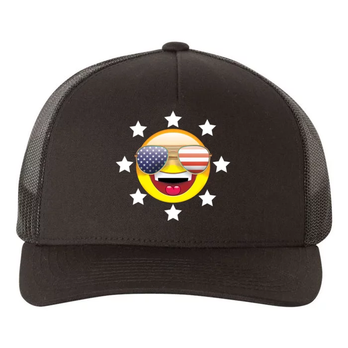 American Hippie Smiley Face Yupoong Adult 5-Panel Trucker Hat