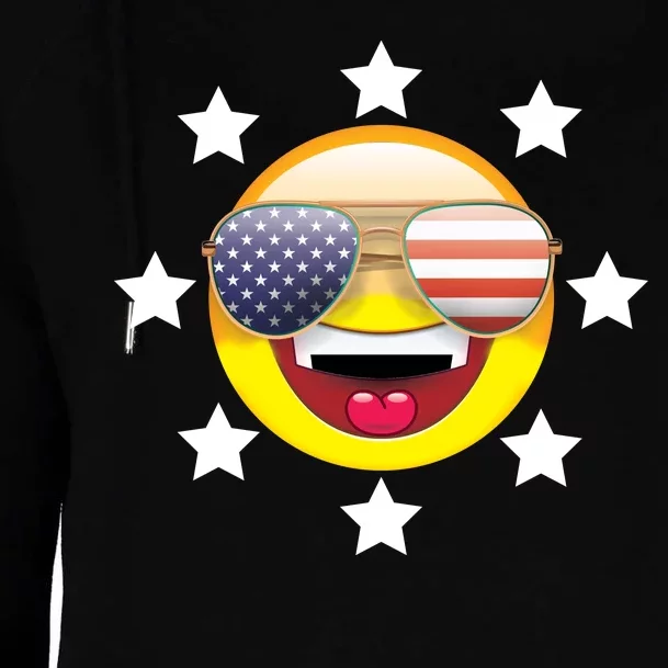 American Hippie Smiley Face Womens Funnel Neck Pullover Hood