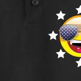 American Hippie Smiley Face Dry Zone Grid Performance Polo