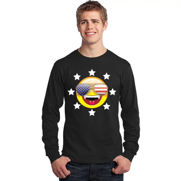 American Hippie Smiley Face Tall Long Sleeve T-Shirt