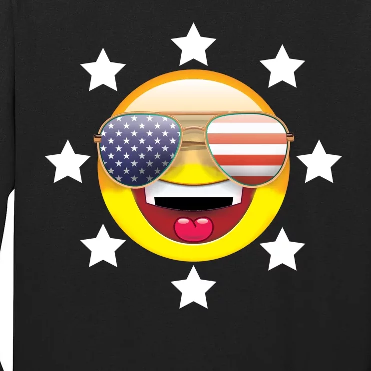 American Hippie Smiley Face Tall Long Sleeve T-Shirt