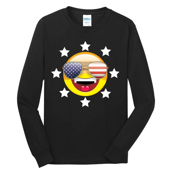 American Hippie Smiley Face Tall Long Sleeve T-Shirt