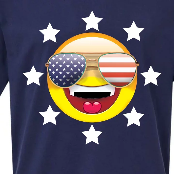 American Hippie Smiley Face Sueded Cloud Jersey T-Shirt