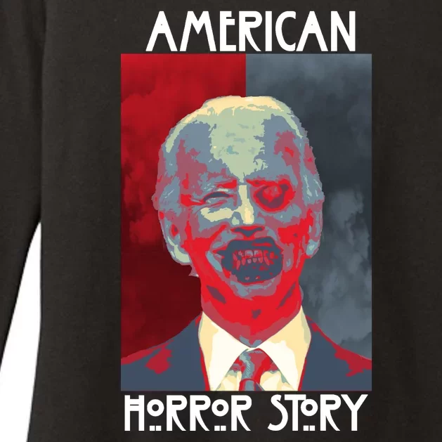 American Horror Funny Anti Biden Womens CVC Long Sleeve Shirt