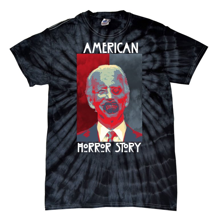 American Horror Funny Anti Biden Tie-Dye T-Shirt