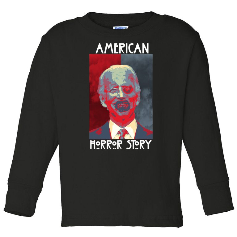 American Horror Funny Anti Biden Toddler Long Sleeve Shirt