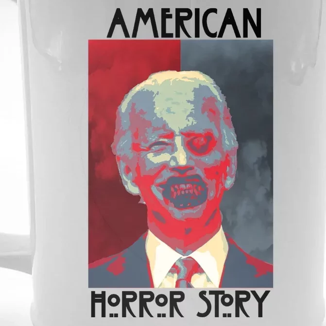 American Horror Funny Anti Biden Front & Back Beer Stein