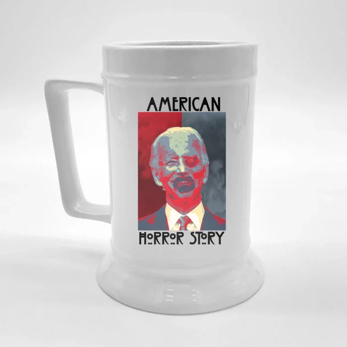 American Horror Funny Anti Biden Front & Back Beer Stein