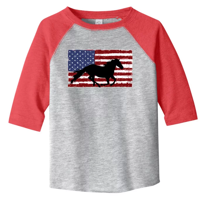 American Horse Flag Vintage Toddler Fine Jersey T-Shirt