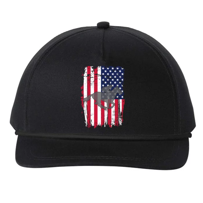 American Horse Racing Flag Snapback Five-Panel Rope Hat