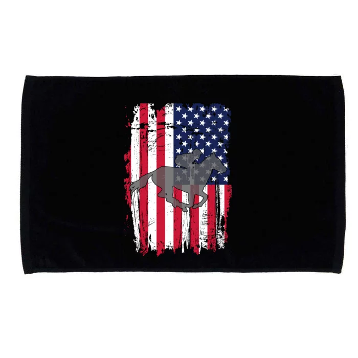 American Horse Racing Flag Microfiber Hand Towel