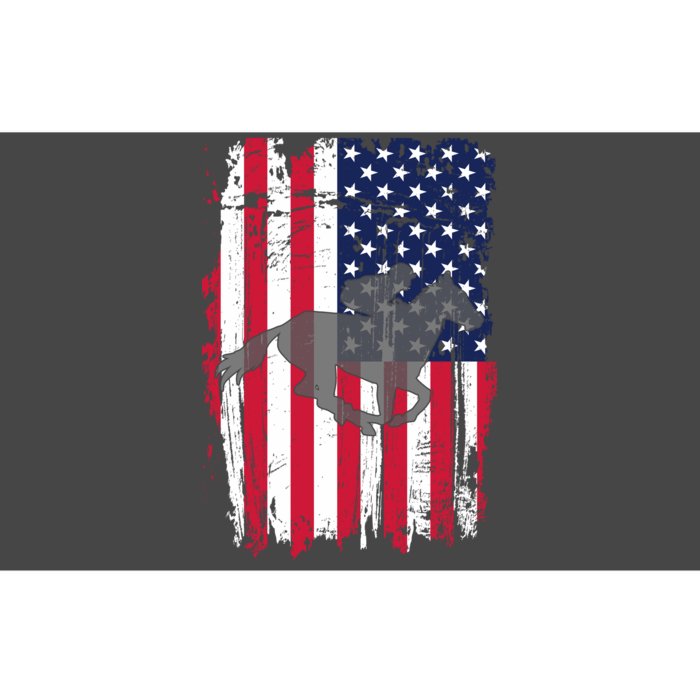 American Horse Racing Flag Bumper Sticker