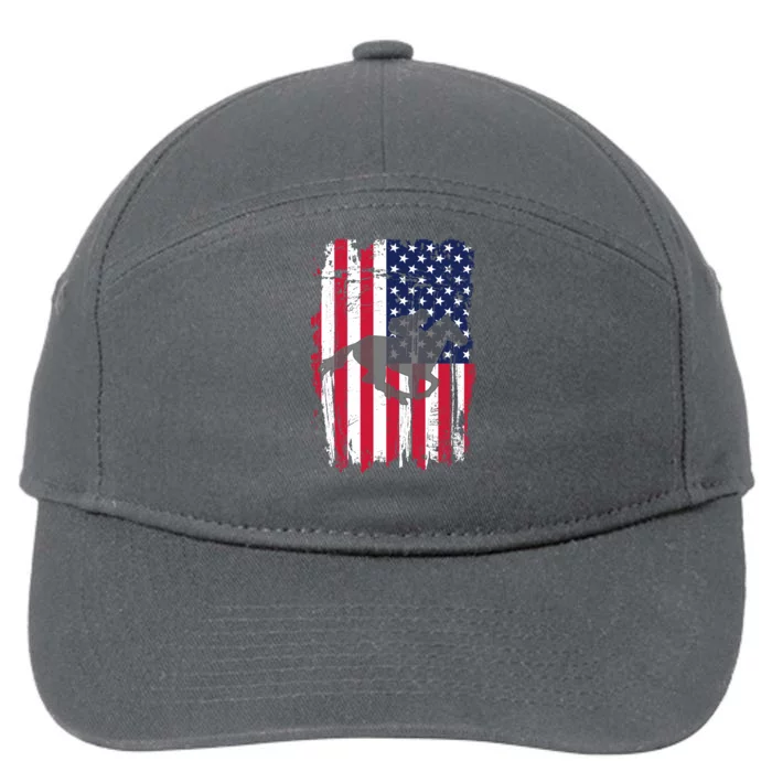 American Horse Racing Flag 7-Panel Snapback Hat