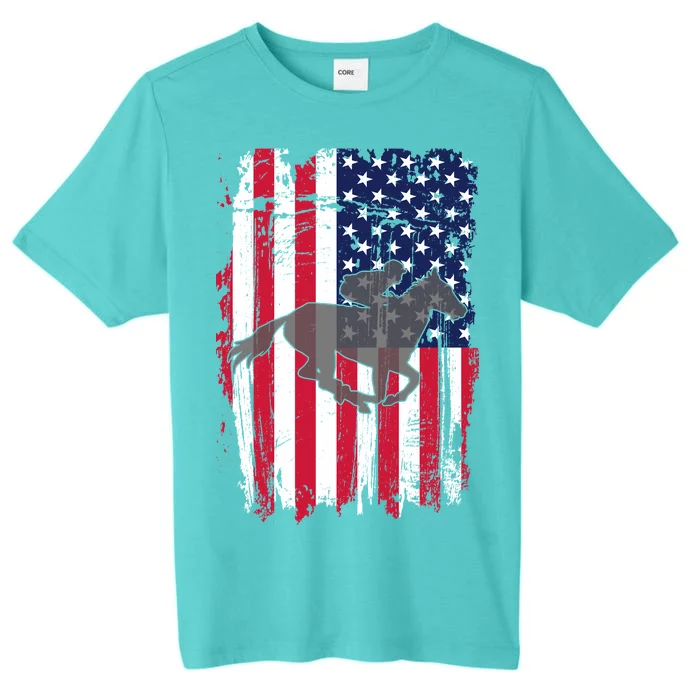 American Horse Racing Flag ChromaSoft Performance T-Shirt