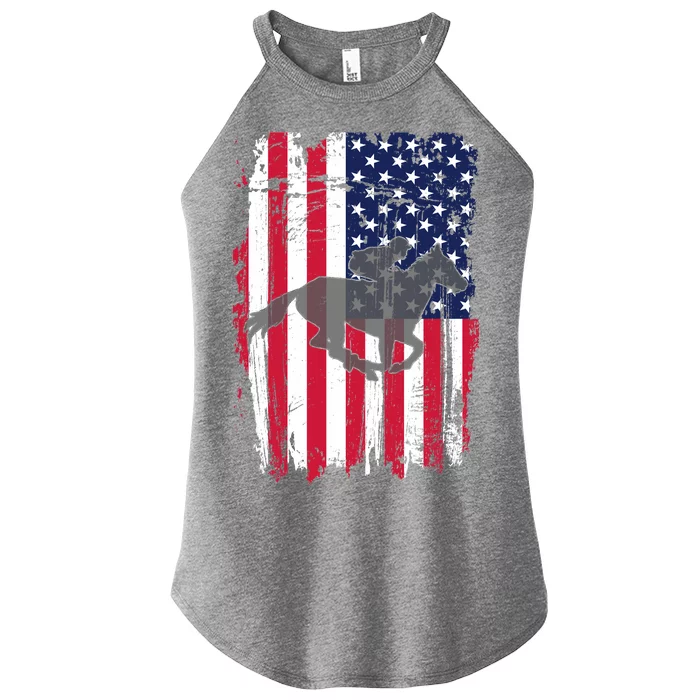 American Horse Racing Flag Women’s Perfect Tri Rocker Tank