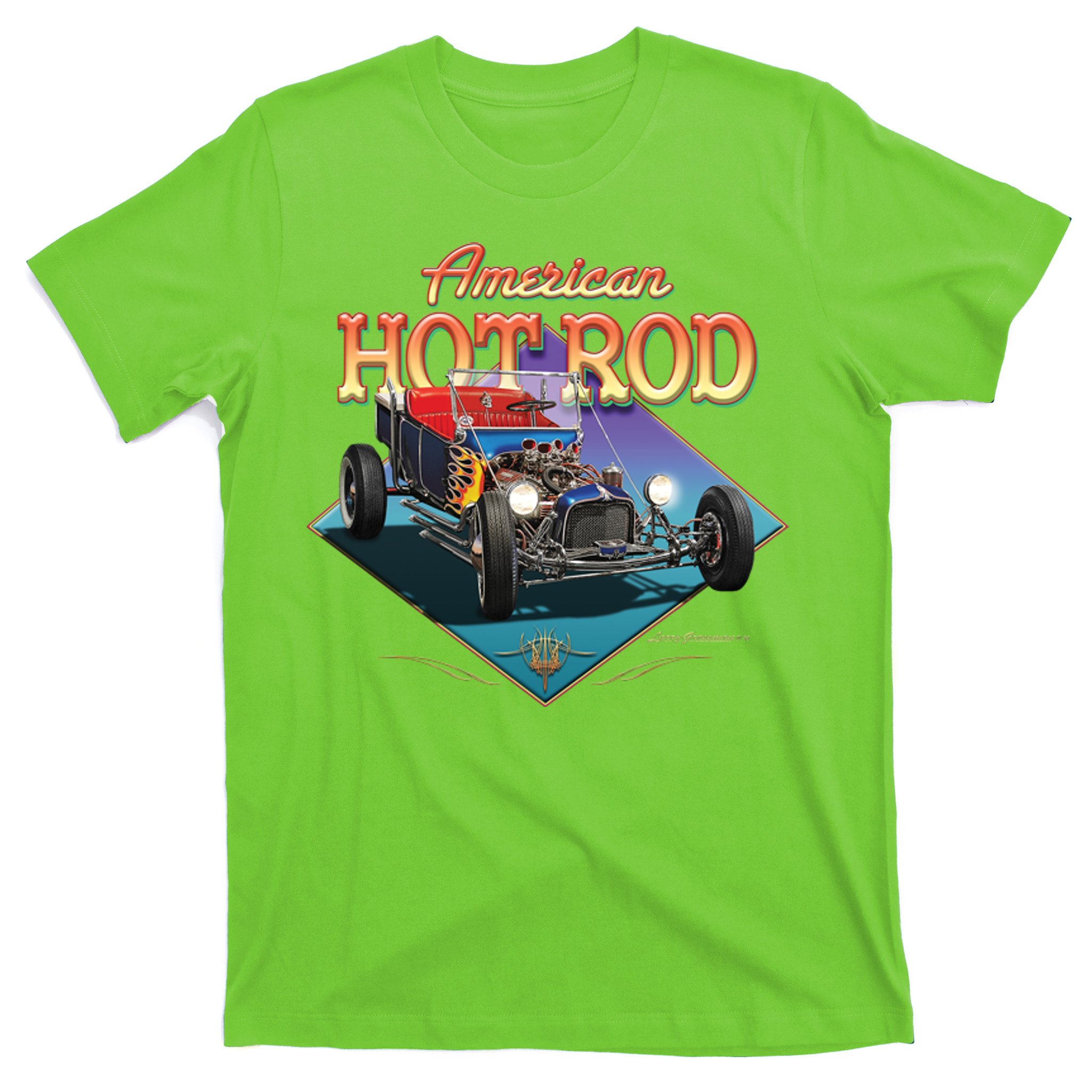 Vintage Moonshine Runner Hot Rod Dragster Nose Art Rockabilly US Car V8 T-Shirt 