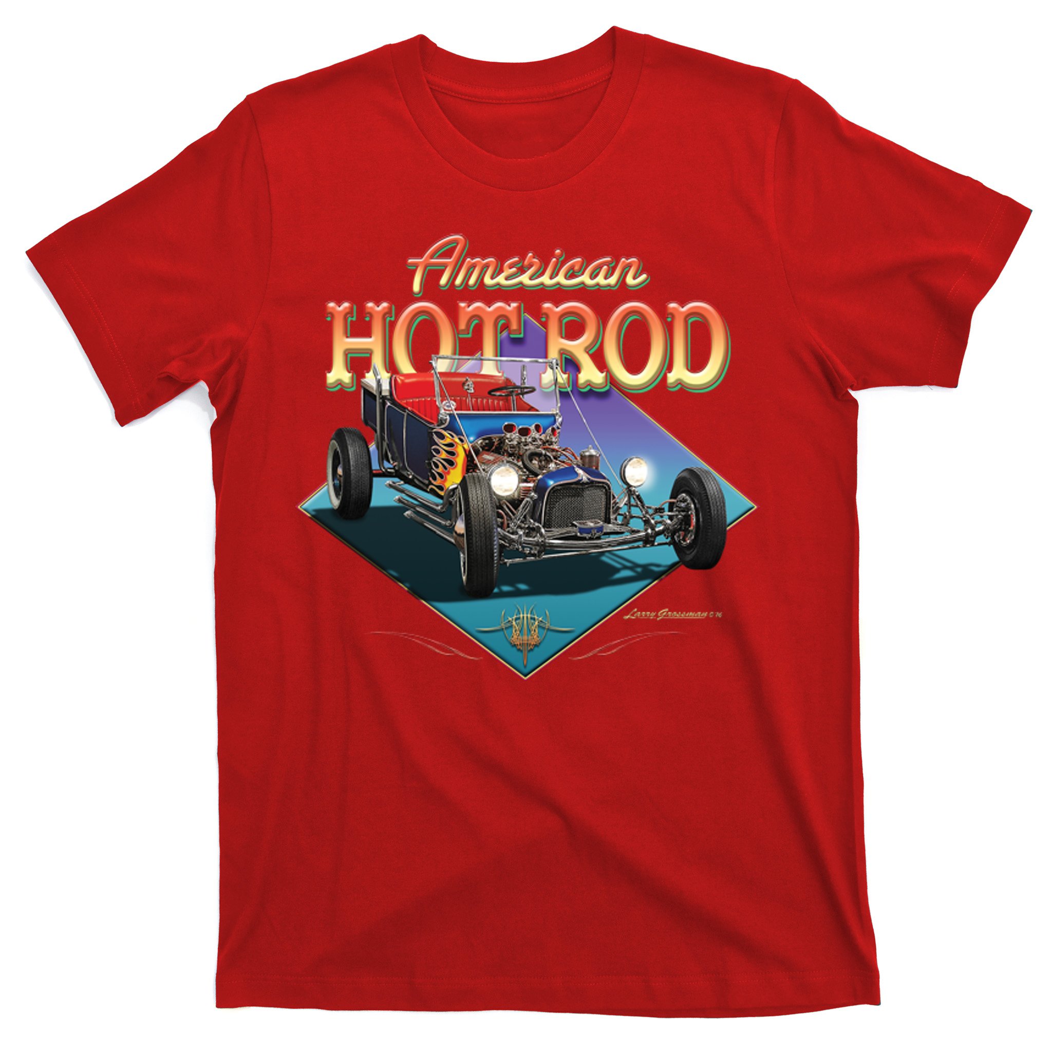 T Shirt Dans Ashton v8- US Car-,' 50 Style Motif Modèle Moteur Maniac Hot Rod- 