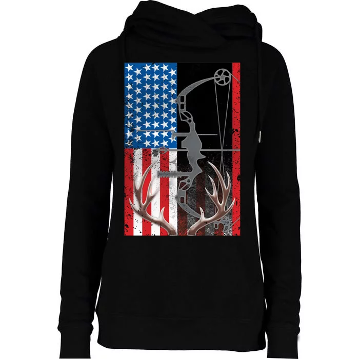 American Hunter USA Flag Womens Funnel Neck Pullover Hood